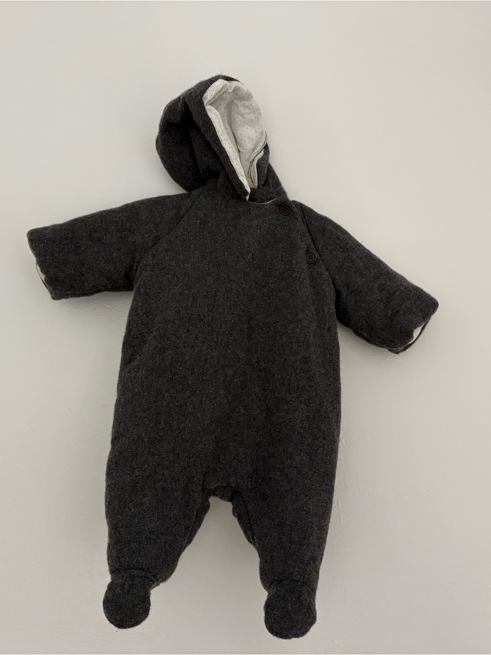 Bonpoint Wool Hooded Baby One-Piece - Picture 1 of 7